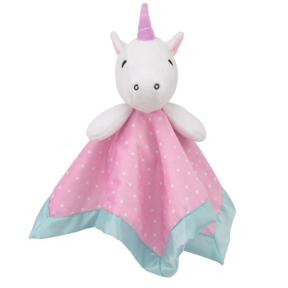 New Carter's Child Of Mine Unicorn Buddy Security Blanket Pink Dots Lovey NWT - Picture 1 of 3